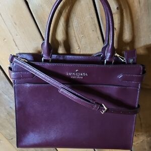 Kate Spade Burgundy Staci Satchel Bag